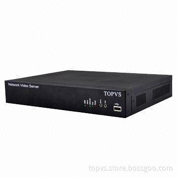 4-channel H.264 Network Video Server, Supports Dual Stream and Two-way Audio
